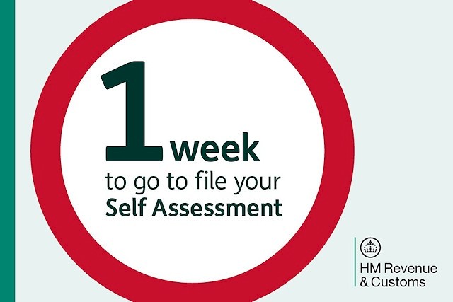 One week to go until Self Assessment deadline, HMRC