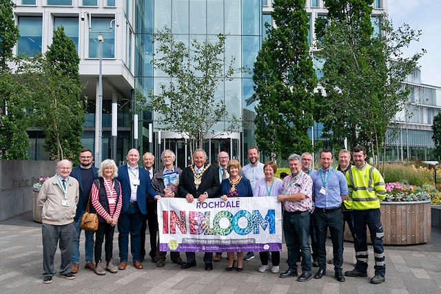 Rochdale in Bloom along with Rochdale's Mayor and Mayoress welcomed North West in Bloom judges to the town centre last summer