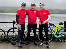 Tim Knight, Tim Fairley and David Kennedy are cycling from Hollingworth Lake to Lake Garda in Italy in memory of their late friend Simon Taylor