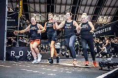 HYROX bridges the gap between traditional endurance events with functional fitness to create a race format for everybody (pictured: Joanne Wilson, Gill Lowe, 
Alison Maughan, Elaine Millar)