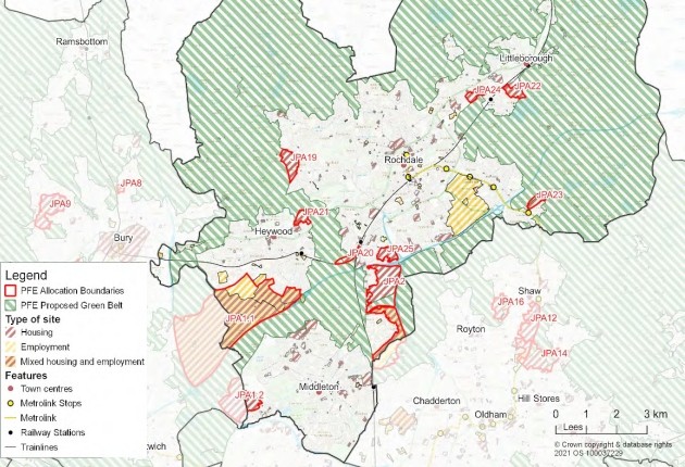 Places for Everyone - allocations in Rochdale 