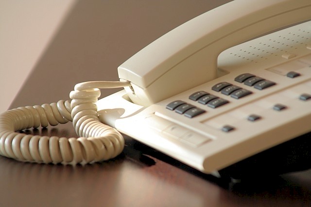 Landline phone, stock image