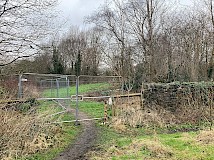 Entrance blocked off to Pembroke Park, Littleborough