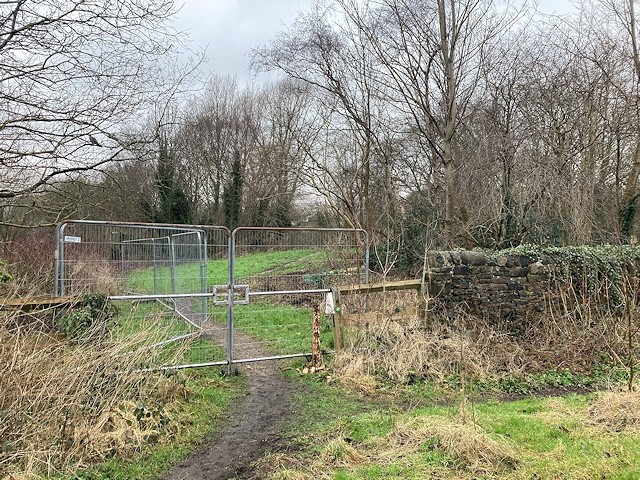 Entrance blocked off to Pembroke Park, Littleborough