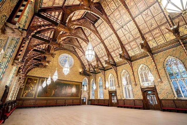 The Great Hall inside Rochdale Town Hall