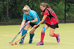 Becky Knowles (left) was named player of the match