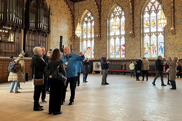 Visitors at the town hall reopening on Sunday 3 March