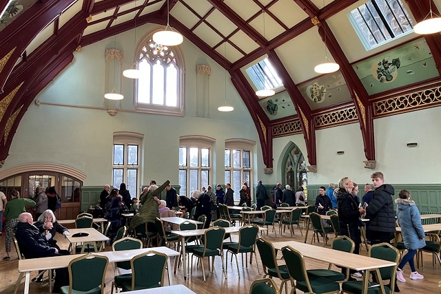 Visitors at the town hall reopening on Sunday 3 March