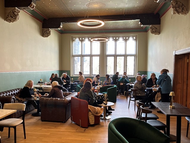 Visitors at the town hall reopening on Sunday 3 March